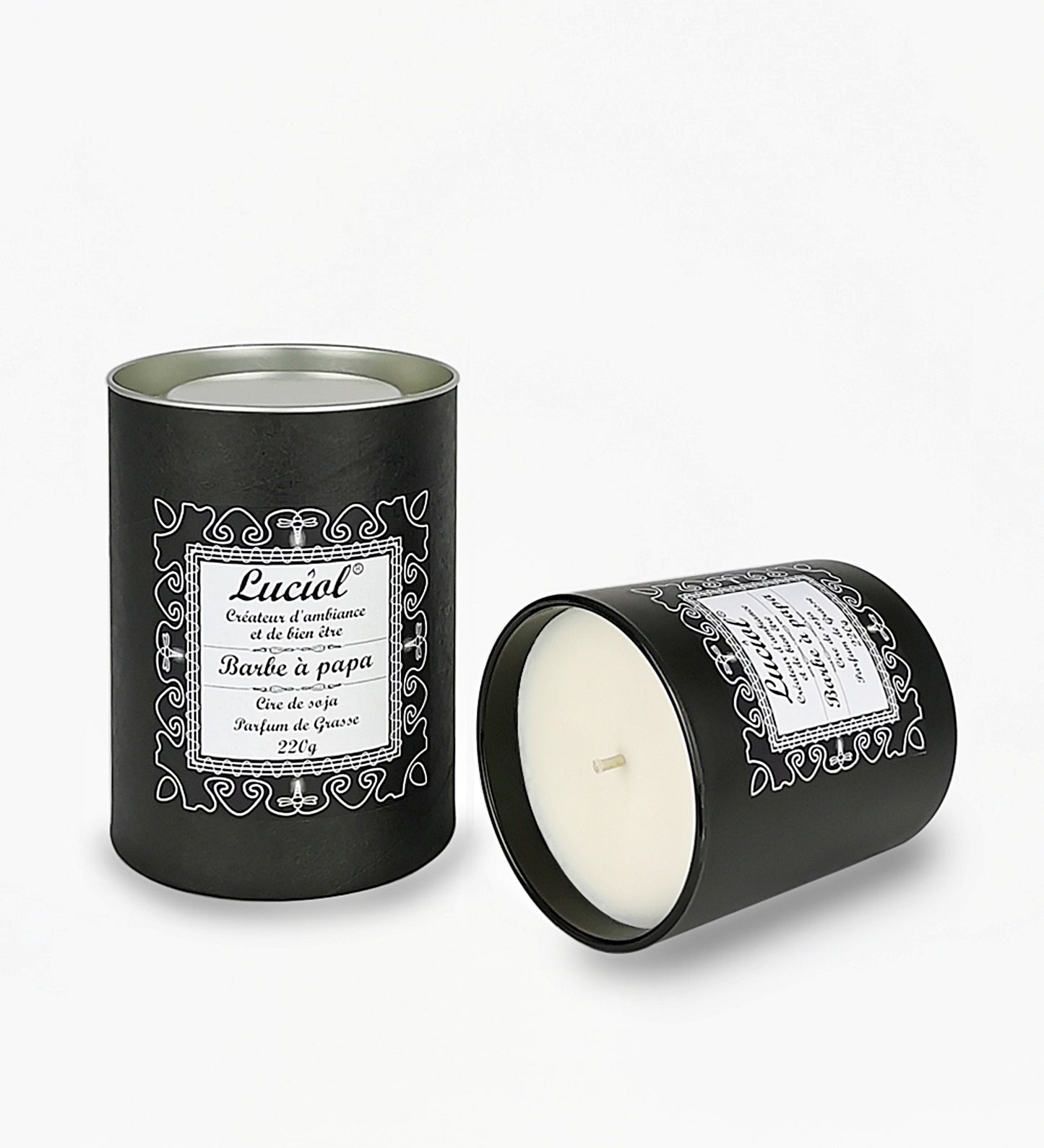 Bougie naturelle parfumée 220g Barbe à papa