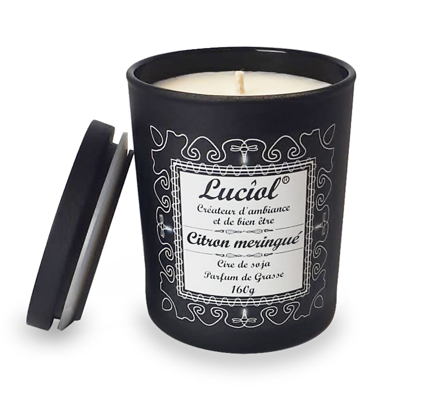 Bougie naturelle parfumée 160g Citron meringué