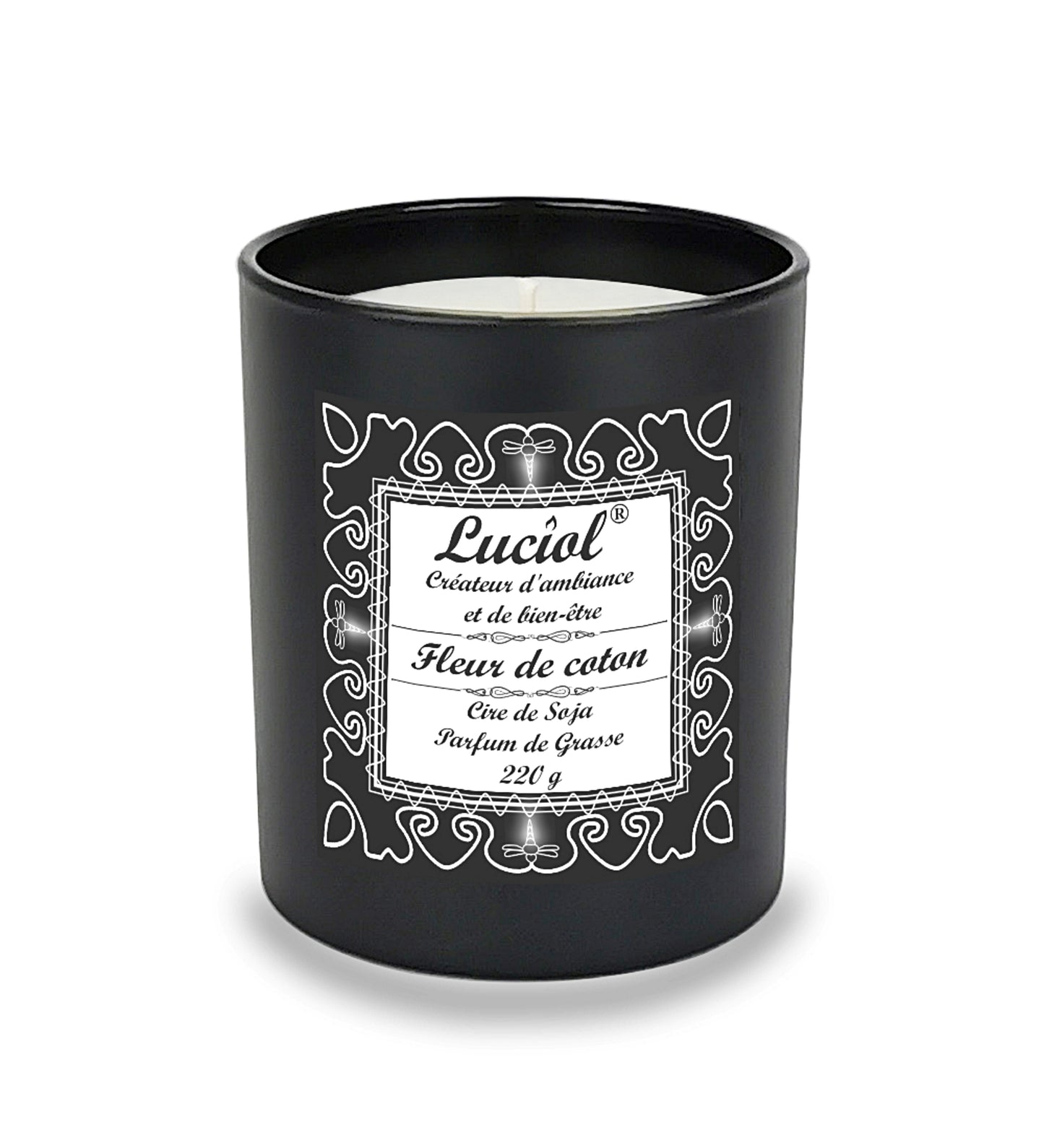 Bougie naturelle parfumée 220g Fleur de coton