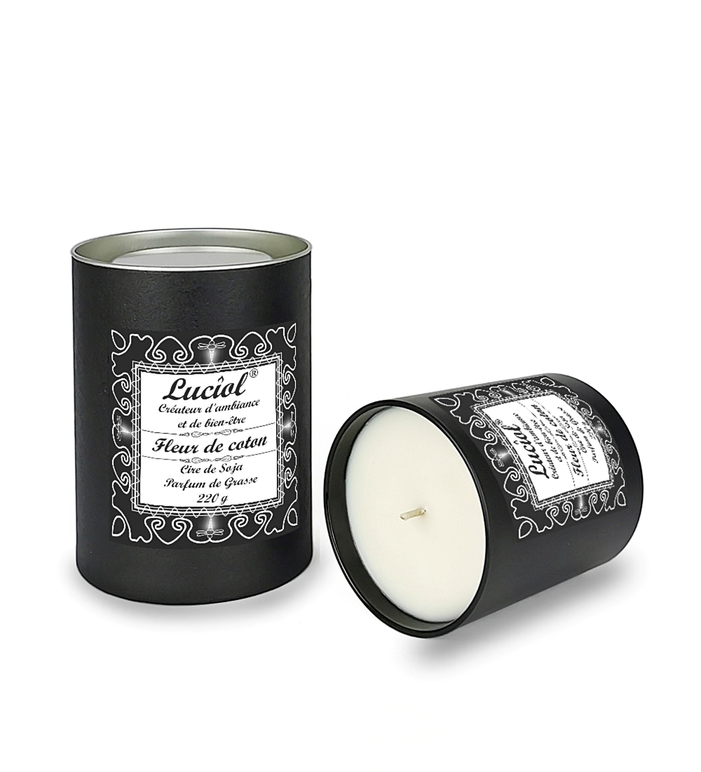 Bougie naturelle parfumée 220g Fleur de coton