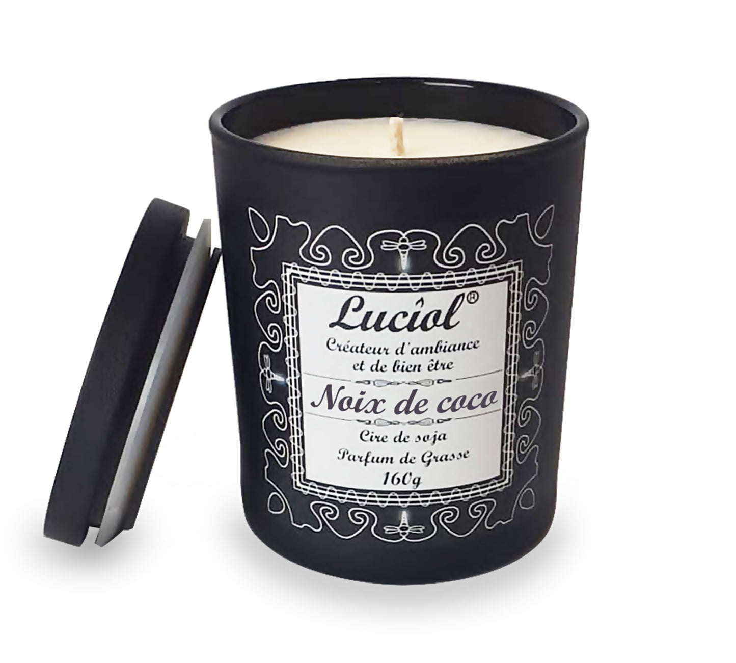 Bougie naturelle parfumée 160g Noix de coco
