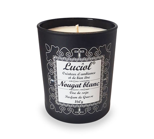 Bougie naturelle parfumée 160g Nougat blanc