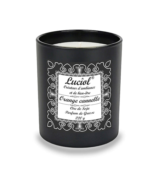 Bougie naturelle parfumée 220g Orange cannelle